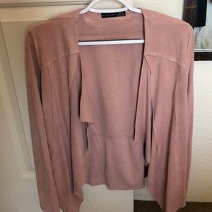 Dusty Rose faux Suede Jacket Size Medium